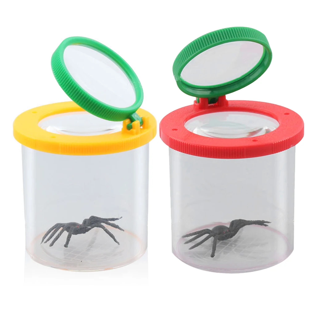 Home Magnifying Glass Children Crawler Spider Insect Observation Box 3X 6X Magnifier Insect Box for Science Nature Exploration