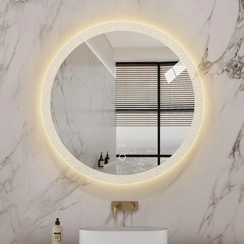 Large Full Body Mirror Toilet Wall Decor Bath Mirrors 360 Apply Bathroom Light Up Makeup Full-length Led Espelho Pocket Round