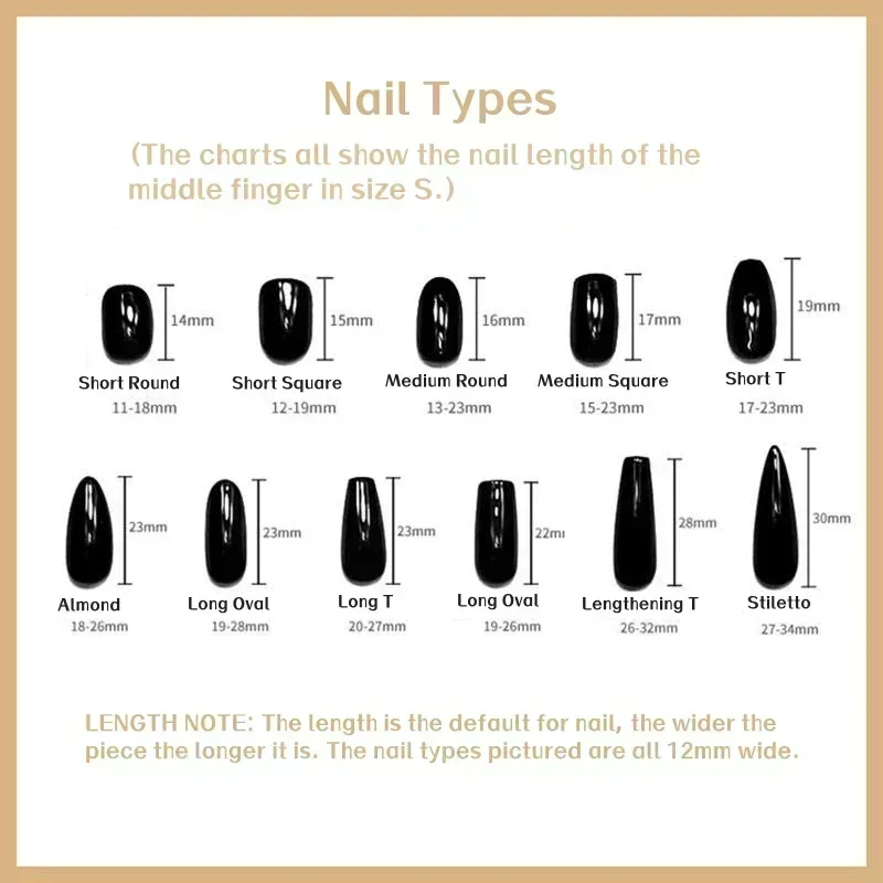 Ongles de luxe faits à la main, longs, ovales, Design Simple, parfaits pour toute Occasion, avec des outils de 4 pièces, onglets adhésifs Super résistants, 10 pièces