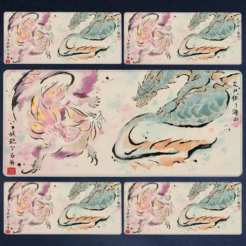 Imagen 2 del producto Monster Hunter Wildlands Juego Alfombrilla de ratón Tapetes de Mesa Teclado, Borracha Kawaii, Tapete de Mesa Antiderrapante, XXL, 100x50cm