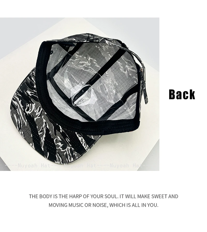 New Men Women Camouflage Retro Letters Solid Baseball Hats Sunshade Short Flat Eaves Versatile Personal Peaked Cap Fashion Ins