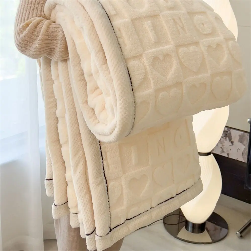 New Fleece Thick Lamb Blanket Skin-Friendly Double Sided Warm Blanket Warm Ultra Soft Conditioning Quilt Home Office