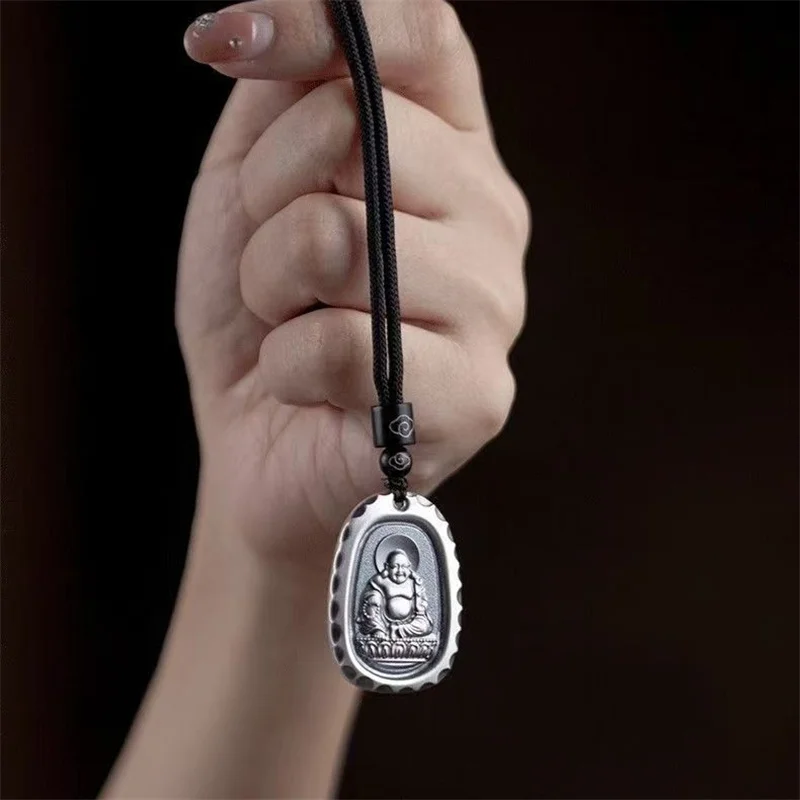 Vintage Avalokitesvara Maitreya Buddha Pendant For Men Jewelry Blessing Lotus Terrace Bodhisattva Necklace Women Choker Binou
