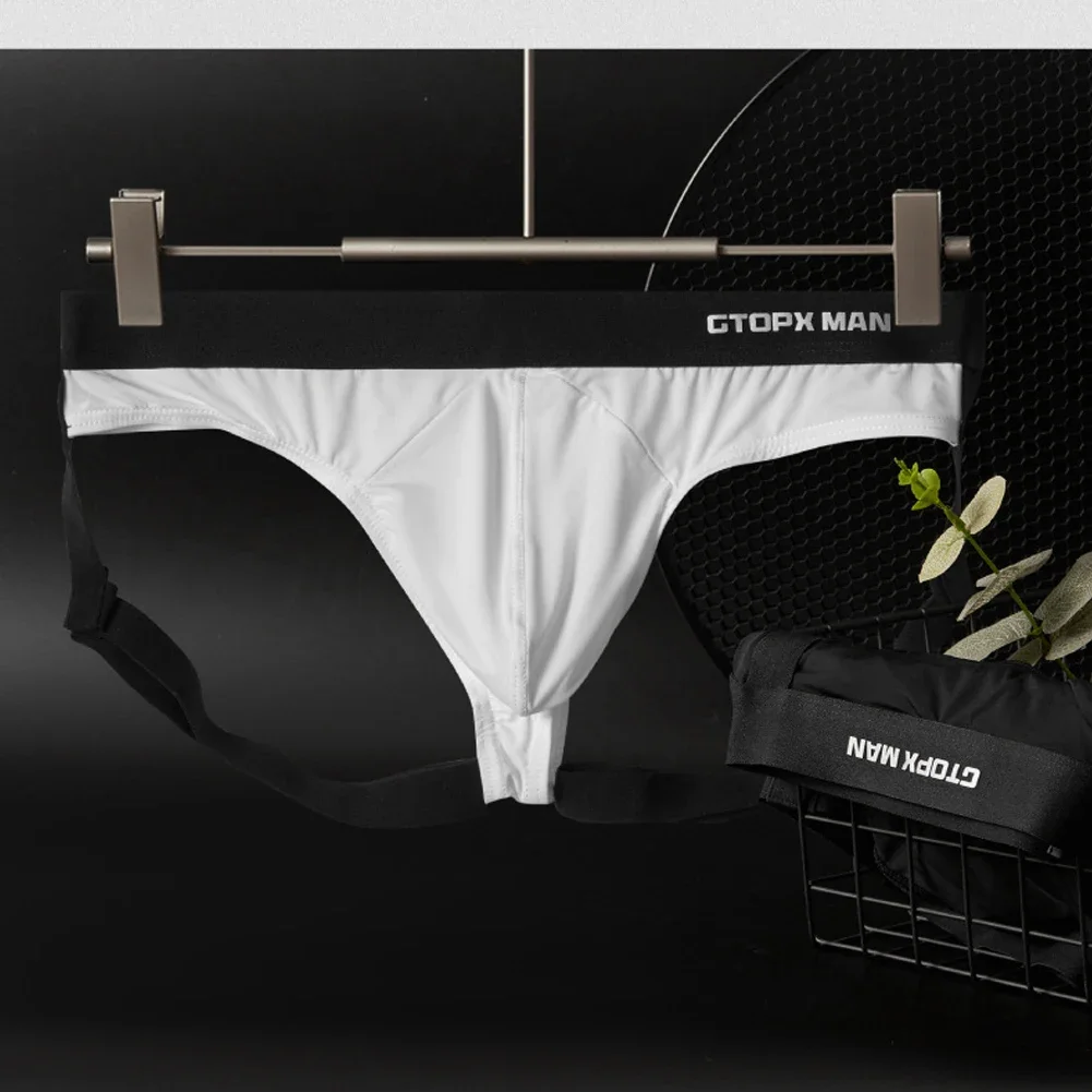 Fashion M~2XL New Daily Men Underwear Briefs Panties Backless Breathable Bulge Pouch G-String Jockstrap Leg Strap Leightweight