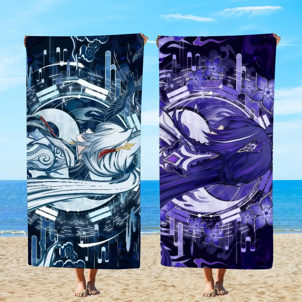 Game Cool Honkai Star Rail Towel Textile Bathrobe Beach Quick-Drying Lightweight Portable Camping Swim Pool Travel