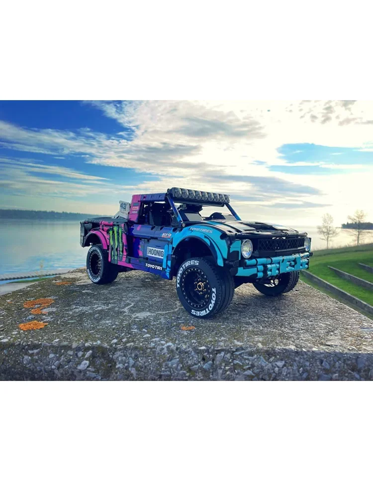 KEJI MOC-113606 호환 가능한 힐 클라이밍 머슬 트럭 2477 부품 트로피 트럭 모델 빌딩 블록 어린이 소년 장난감 생일 선물