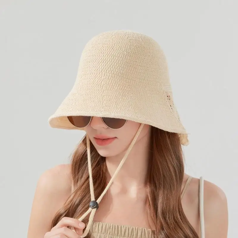 【xxx】Hand-Woven Hollow-Out Fisherman's Hat Breathable And Comfortable Sun Protection Hat For Daily Commuting And Beach Vacations
