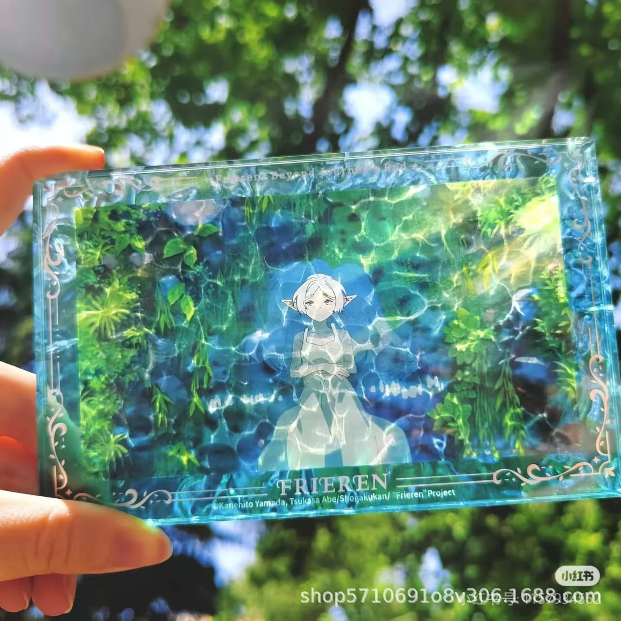 

Creative Peripherals Frieren Beyond Journey'S End Cartoon Acrylic Brick Quicksand Mahjong Desktop Decoration Ornaments Gift