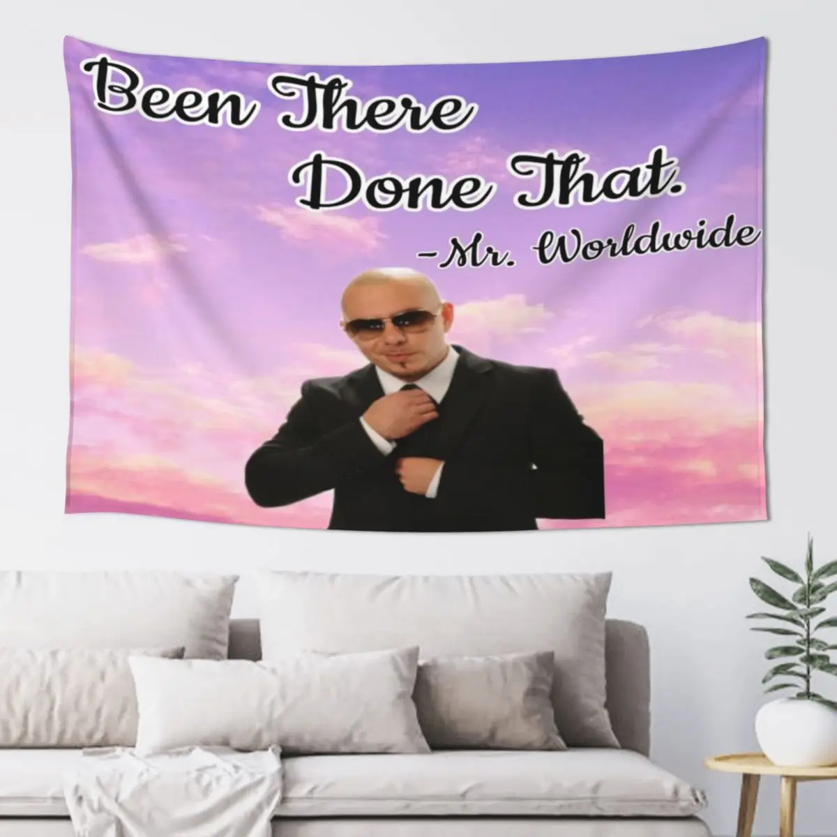 

Mr Worldwide Tapestry Cute Decor Bedroom Decor Aesthetic Tapestry