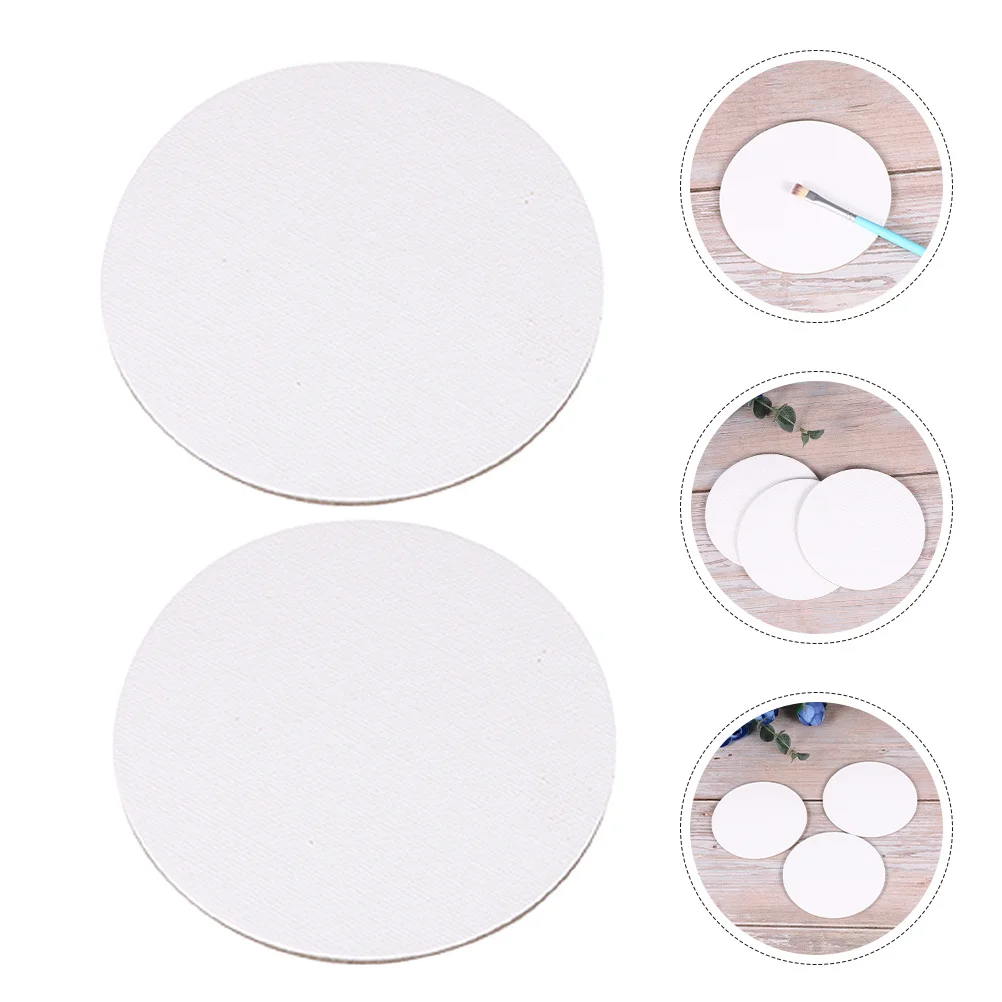 

8Pcs Circular Canvas Painting Boards 4 Inch Oil Acrylic Watercolor Surface for Artist Studio Home Use Creative Art