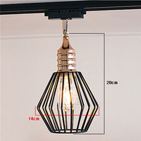 1PC Retro LED Track light E27 Industrial Ceiling Rail Track Lamp Rail Spotlight For Resturant Clothing Shop Exhibition Display