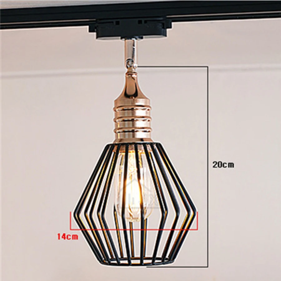 teto industrial rail track lamp retro led light spotlight para resturant loja de roupas exposicao e27 1pc 01