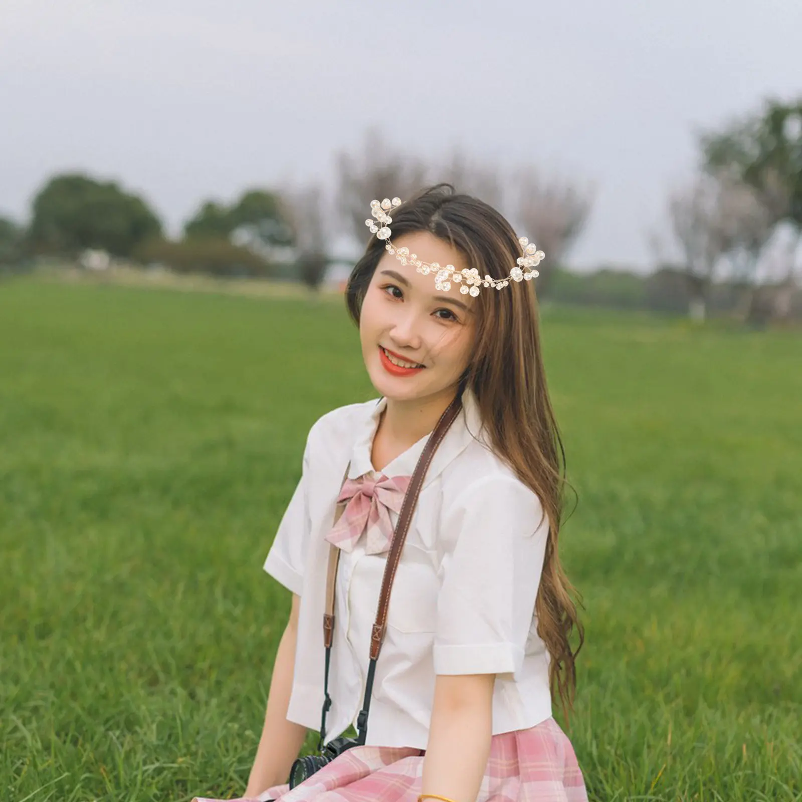 

Bridal Pearl Headband Wedding Hair Vine Hair Jewelry for Women Pearl Hairband Head Chain Jewelry for Braids Wedding Headdress