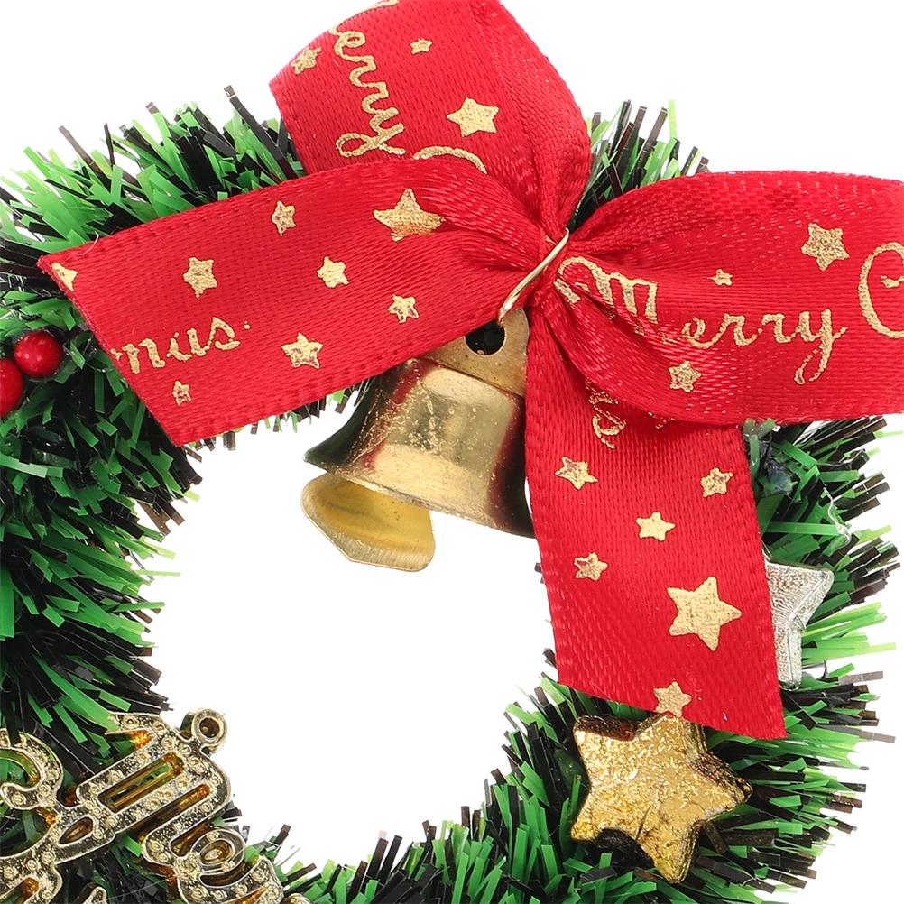 

12pcs Mini Bow Bell Garlands Christmas Tree Decoration Accessories Christmas Wreaths Hanging Ornament Xmas Decor