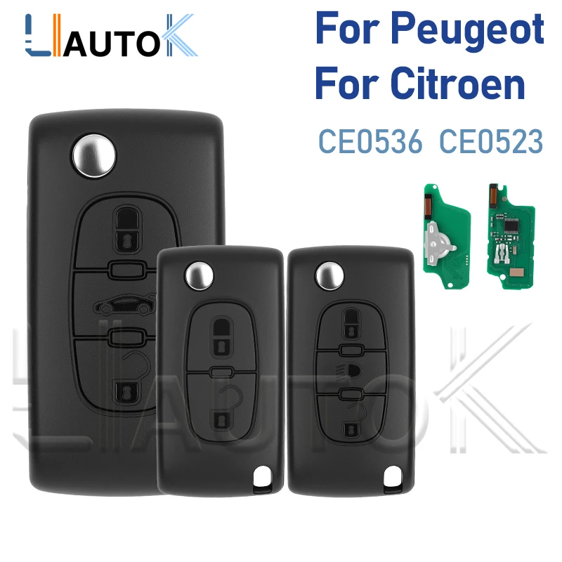 

Smart Car Key Fob For Peugeot 207 307 ID46 433MHz CE0536 CE0523 For Citroen For Picasso For Berlingo Xsara C2 C3 C4 C5