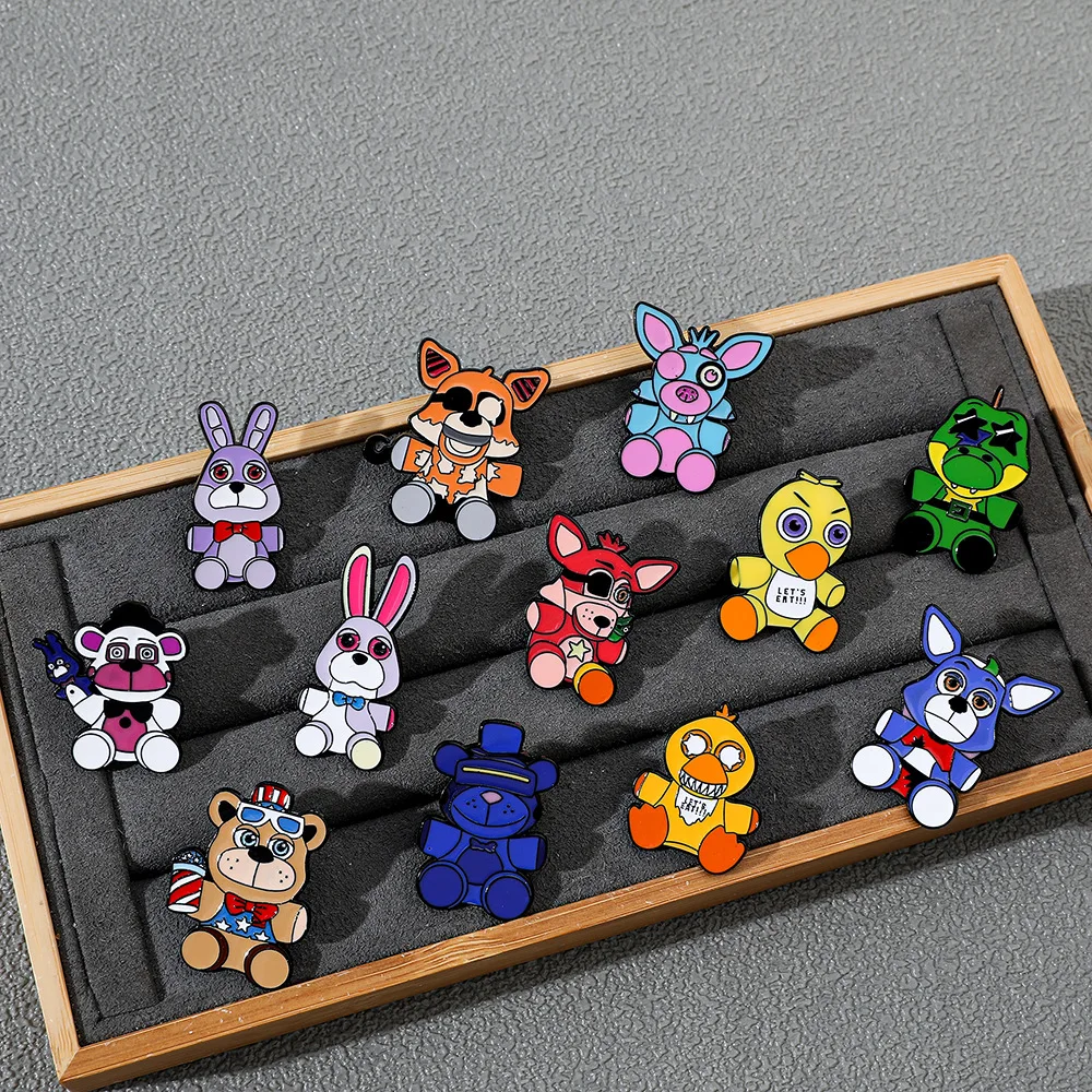 Animal Brooch Cartoon Cute Toy Bear Series Metal Badge Small Accessories Wholesale Cap Pins and Badges Decorative Brooches Lapel