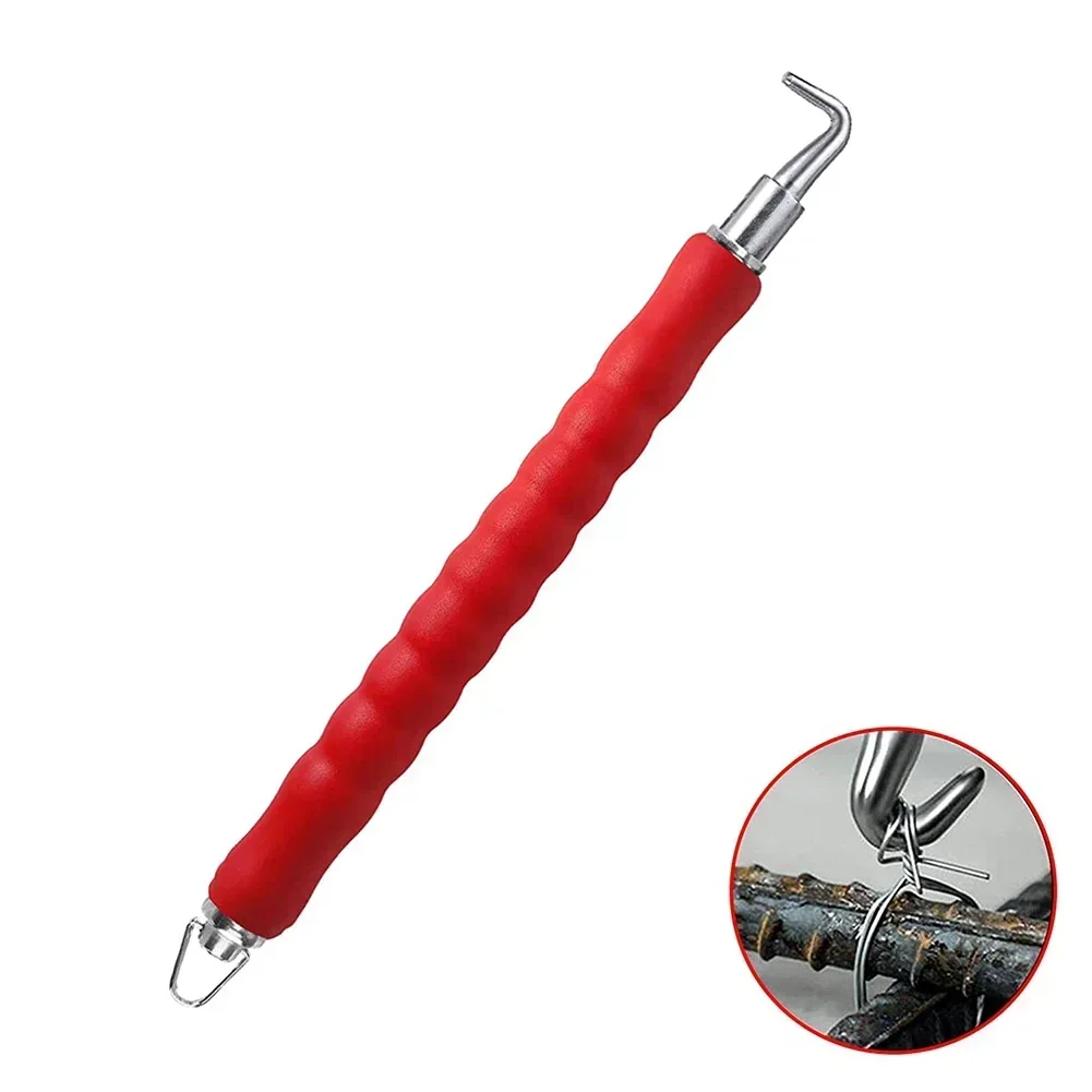 

1PC Red Semi-automatic Steel Bar Tying Hook Winding Tool Automatic Rebar Tie Wire Home Garden Hand Tools Workshop Equipment