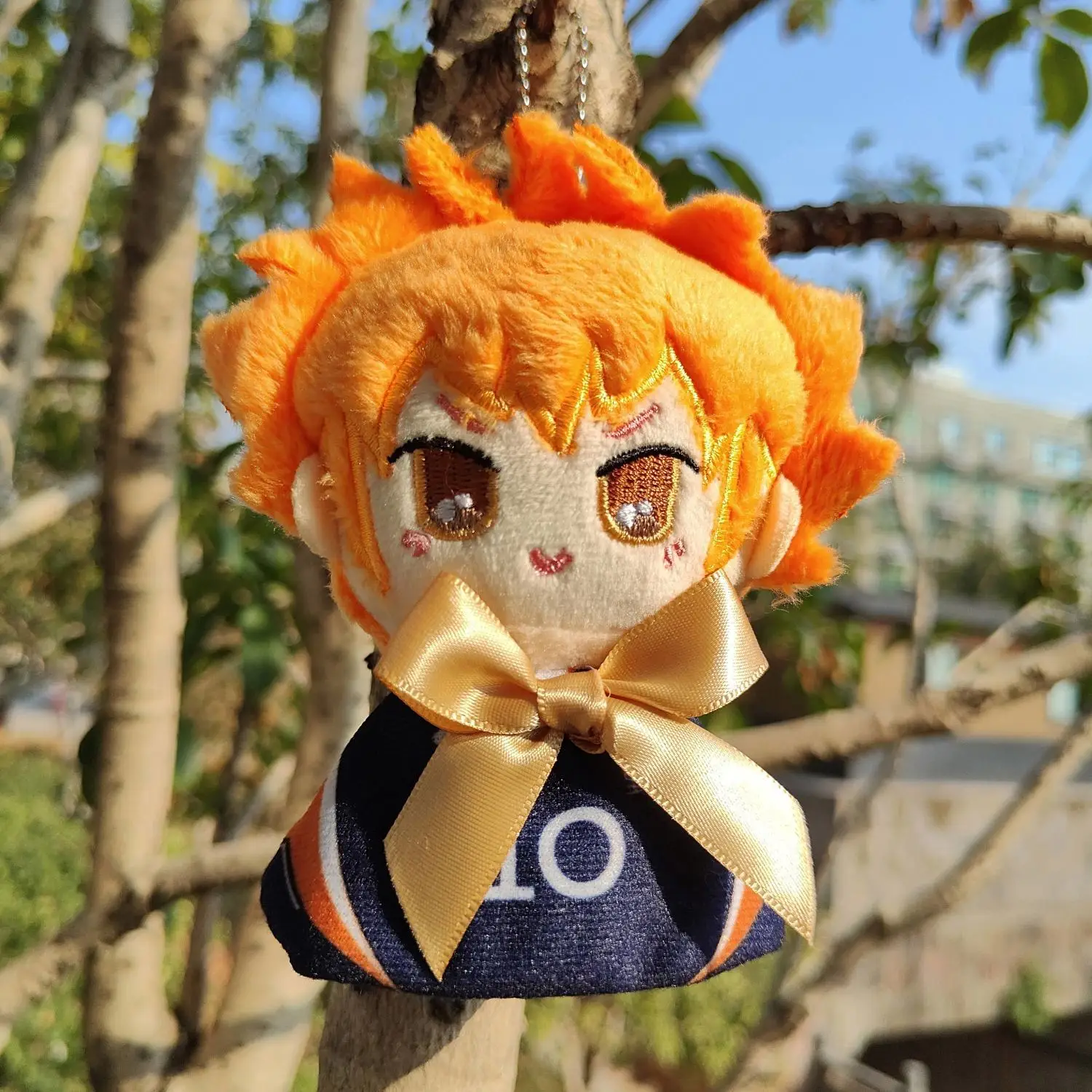 12CM Haikyu!! Hinata Shoyo Plush Doll | Japanese Anime Volleyball Boy Stuffed Toy Keychain Backpack Charm Figure Gift