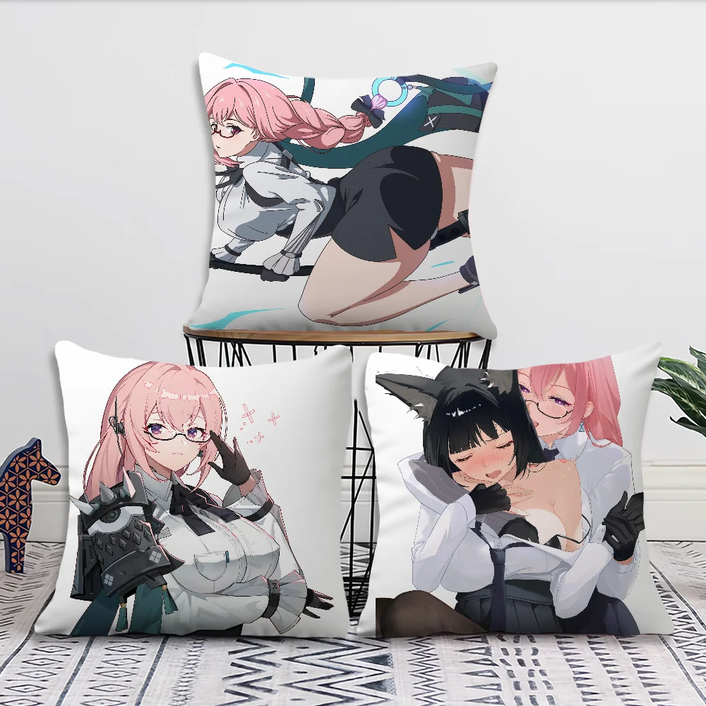 Zenless Zone Zero ZZZ Yanagi  Pillow Case Fan Style Square Home Decor Cushion Cover Design Printed