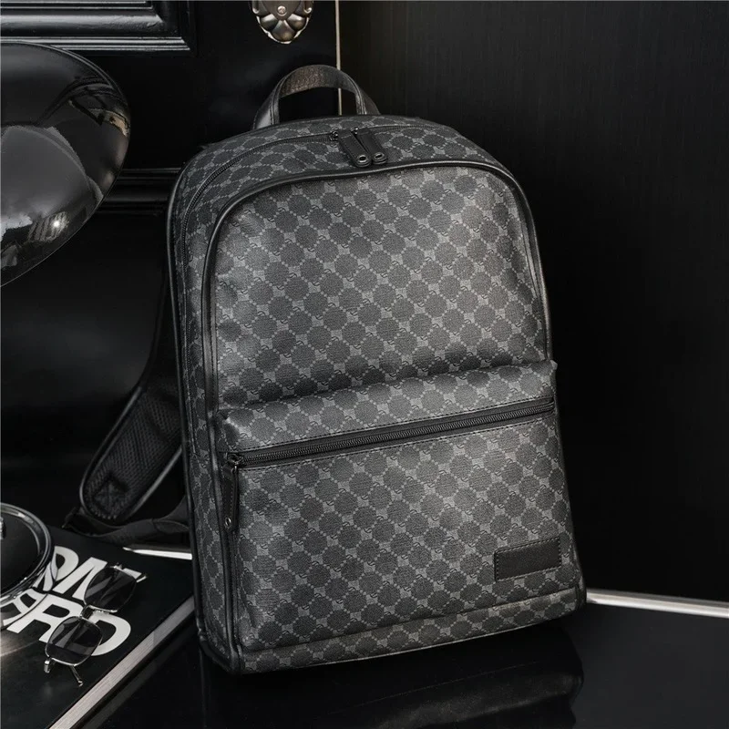 

Fashion Backpack Men Luxury Brand Design Men's Backpacks Plaid Large-capacity Travel Backpack Male School Book Bag Back Pack