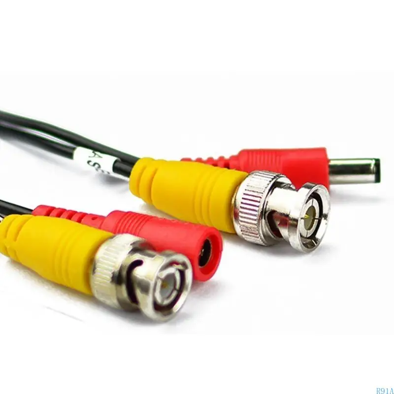 R91A BNCビデオケーブルセキュリティCCTVカメラDCパワー銅コアAHD CVI Surveillan用