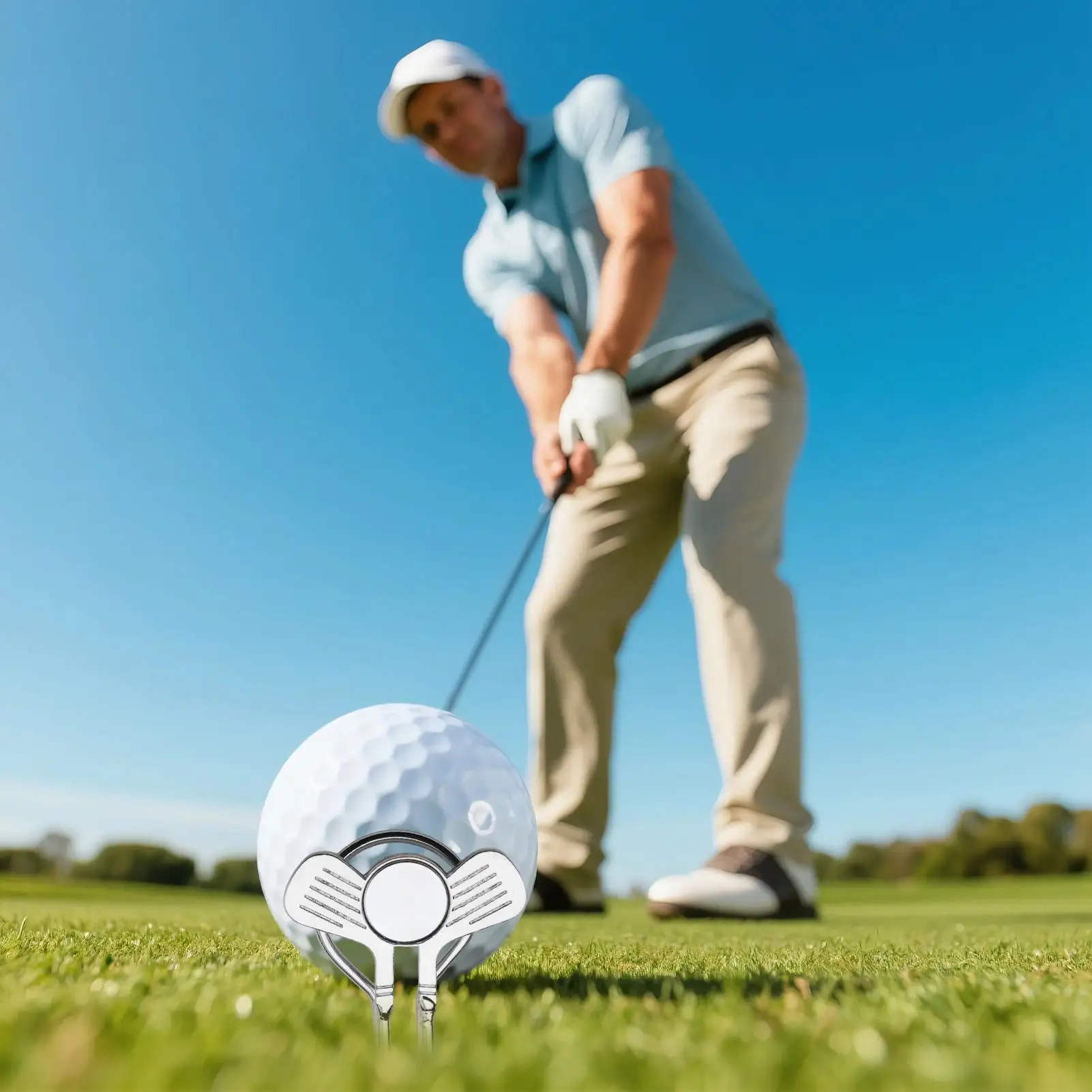 Magnetic Golf Ball Marker Professional Magnetic Unisex Training Aids Golf Training Ball Marker for Beginners Players Enthusiasts