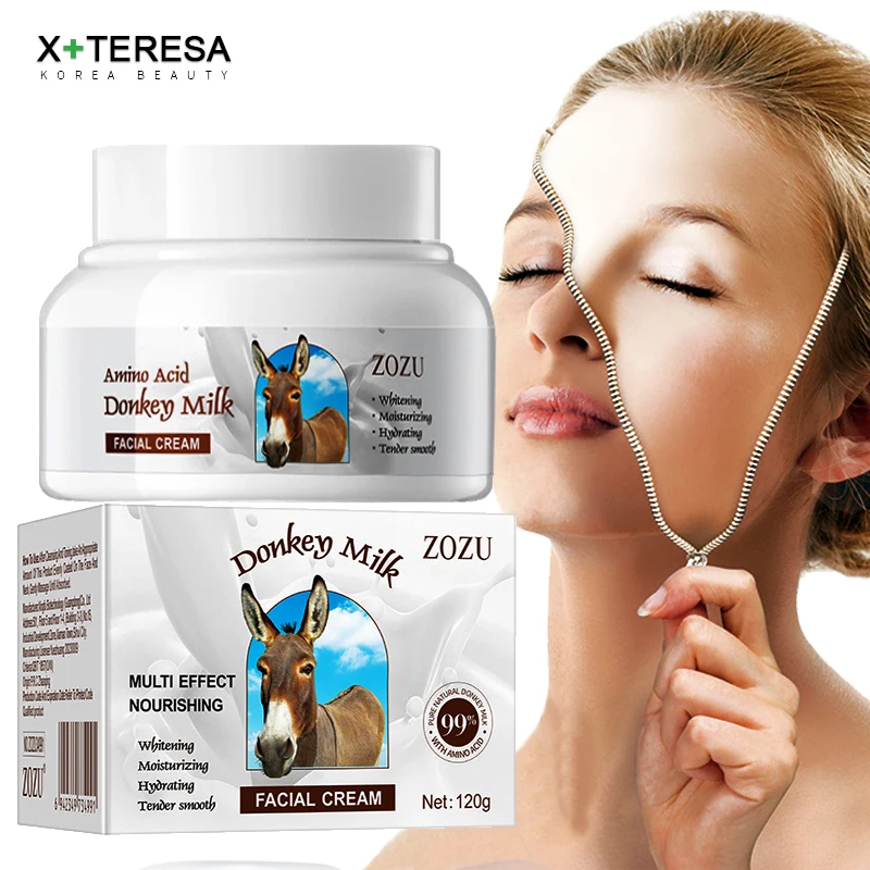 قوي تبييض حليب الحمار كريم وجه مكافحة الشيخوخة إزالة التجاعيد ثبات العناية بالبشرة كريم تفتيح الوجه مستحضرات التجميل الكورية