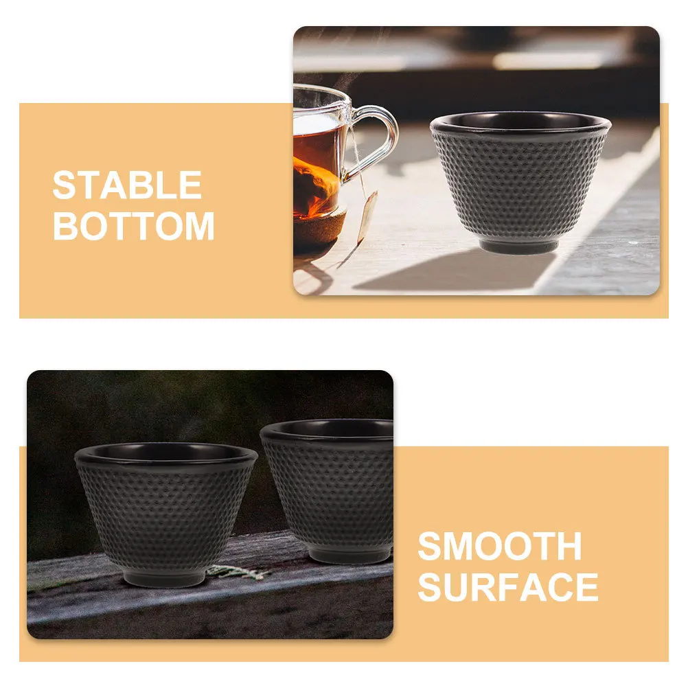 

Cast Iron Tea Cup Retro Design Smooth No Burr Perfect for Tea Lovers Kung Fu Teaware Home Chinese Teacups Drinking