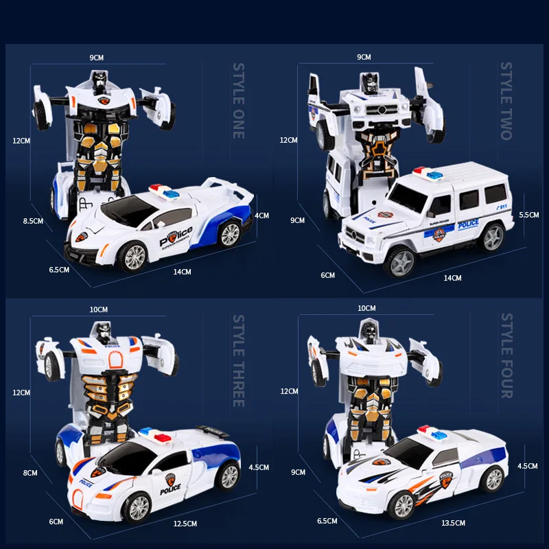 Transformatie Mini 2-in-1 auto Robot Speelgoed Botsing Automatische vervorming Push and Go Automodel Vervormingsvoertuig Kinderen Speelgoedcadeau