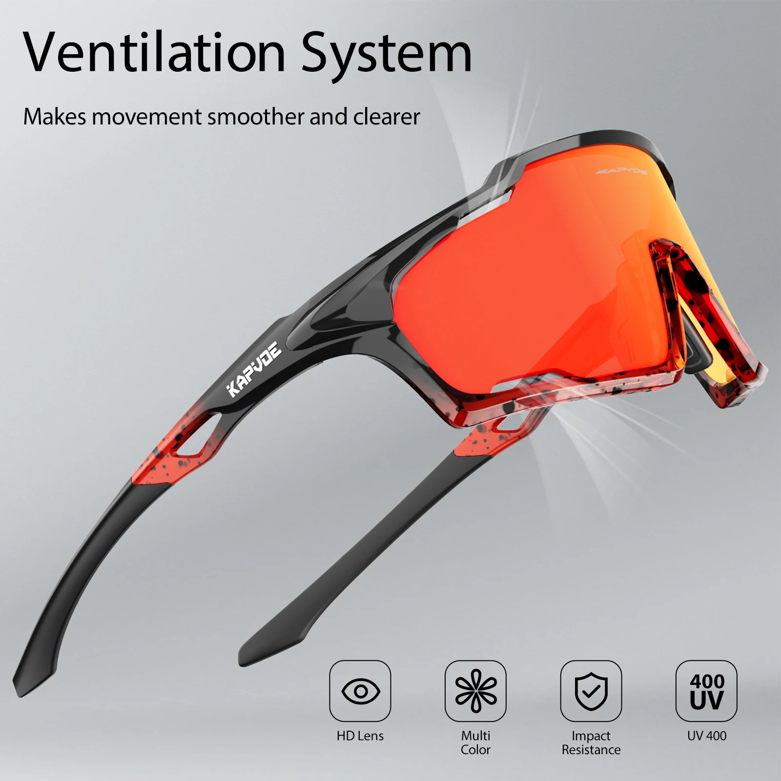 【セール中】Kapvoe サングラス男性用サイクリングメガネ MTB 乗馬スケート UV400 ランニングゴーグル女性バイク自転車野球眼鏡スポーツ
