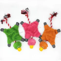 Jouets en peluche créatifs pour chiens, canard drôle avec UL, dressage durable, jouet à mâcher couineur, accessoires sonores pour animaux de compagnie, petit et moyen chien, cadeau