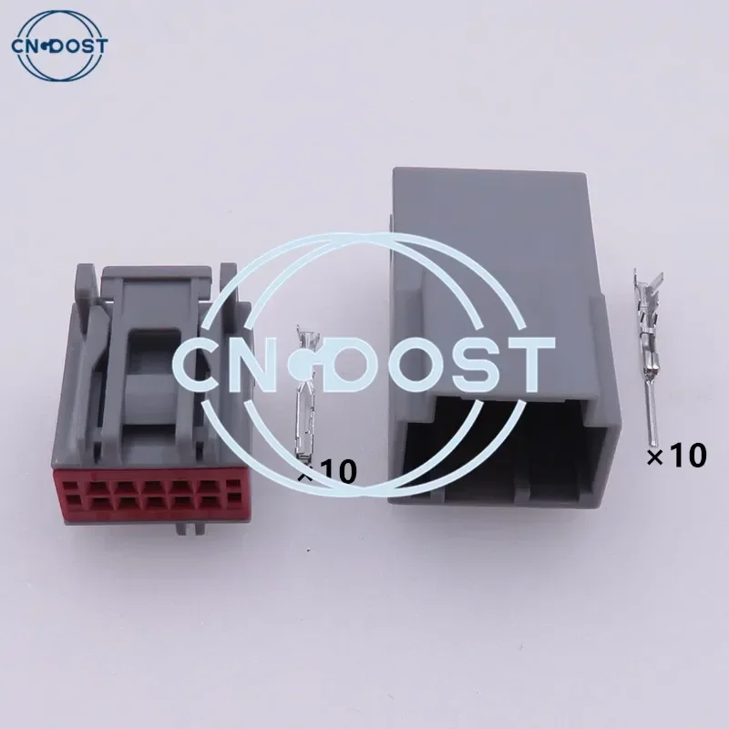 

Комплект из 10-контактных разъемов 30968-1100, 30700-1100 для электропроводки автомобильного зеркала заднего вида, неизолированные штекеры (папа-мама)