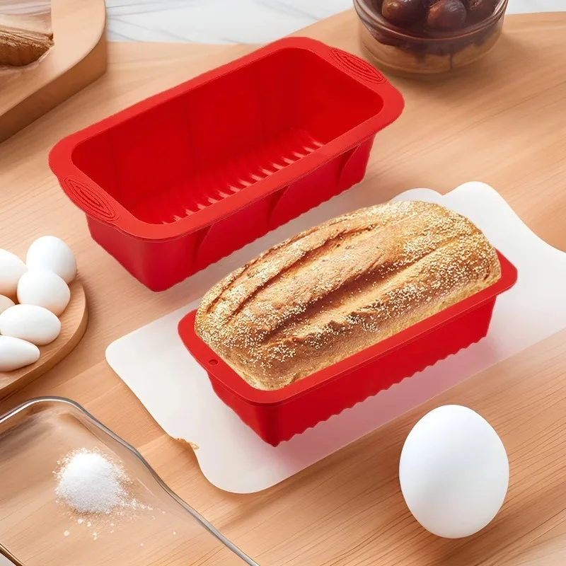 

Silicone Bread Loaf Pan Non-Stick Reusable Loaf Pan for Homemade Cakes Breads Meatloaf Toast Brownie Kitchen oven Baking Mold