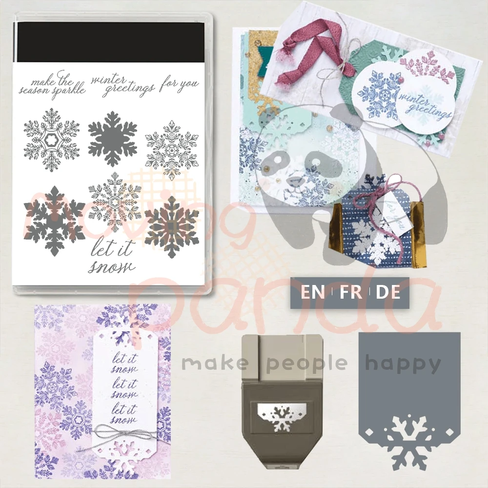 

MP813 Christmas Snow Metal Cutting Dies And Clear Stamps For DIY Embossed Paper Cards Decorated Handbook Album Craft Stamps