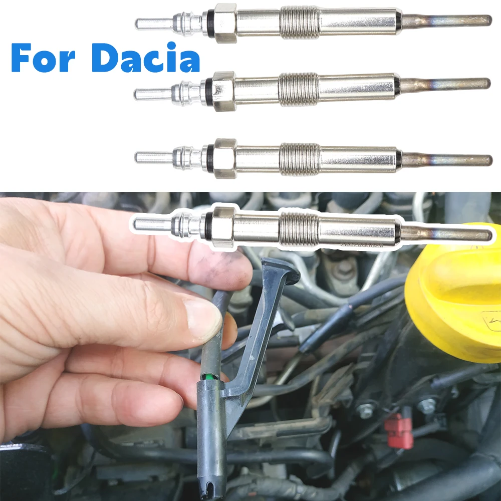 

4pc for Dacia Duster HS 2010-2017 HM Logan 4.4V Diesel Heater Nickel Plating Glow Plug Accessories Parts 110654876R 110655687R