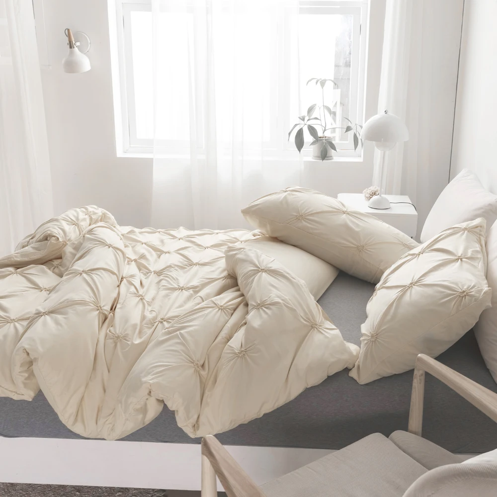 

2-3Piece Gray Bed in a Bag Comforter Set Duvet Cover And Pillowcases Only Bedding Set for Bedroom