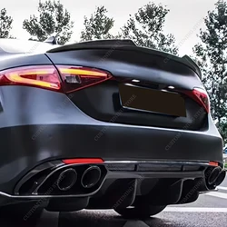 For Alfa Romeo Giulia 952 V Style Rear Spoiler Wing Caps Giulia 2.0T 2.2d 2016-2022 Rear Trunk Spoiler Caps Bodykits Tuning