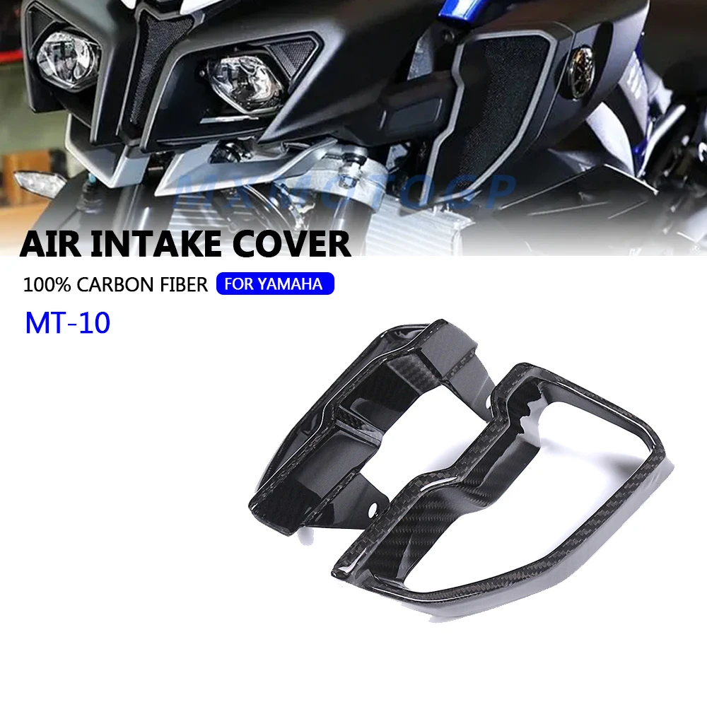 

For Yamaha MT-10 MT 10 MT10 FZ-10 2016 - 2019 2020 Motorcycle 3K Carbon Fiber AirIntake Front Panels Fairing