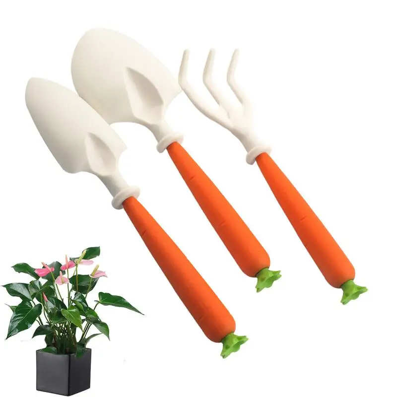 

Kids Garden Tool Set Garden Tools Set Beach Sand Toys with Carrot Shaped Handle Sturdy Garden Planting Tools Yard Digging Toys