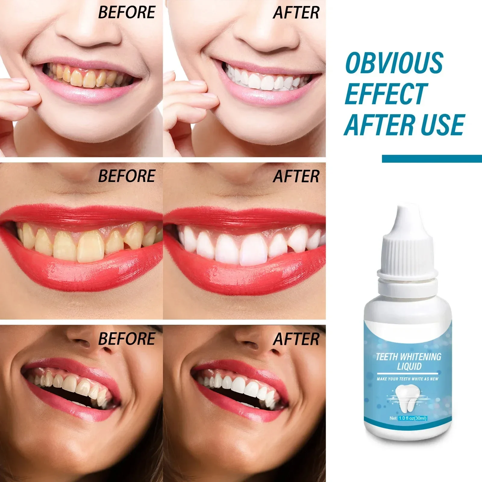 Liqud Teeth Whitening Essence Cleaning Remove Oral Odor Plaque Stains Dental Bleach Care Tools Whiten Tooth Serum Toothpaste