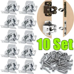 New 1-10Set Door Stop Closer Stoppers Damper Buffer Magnet Cabinet Catches With Screws For Wardrobe Hardware Furniture Fittings