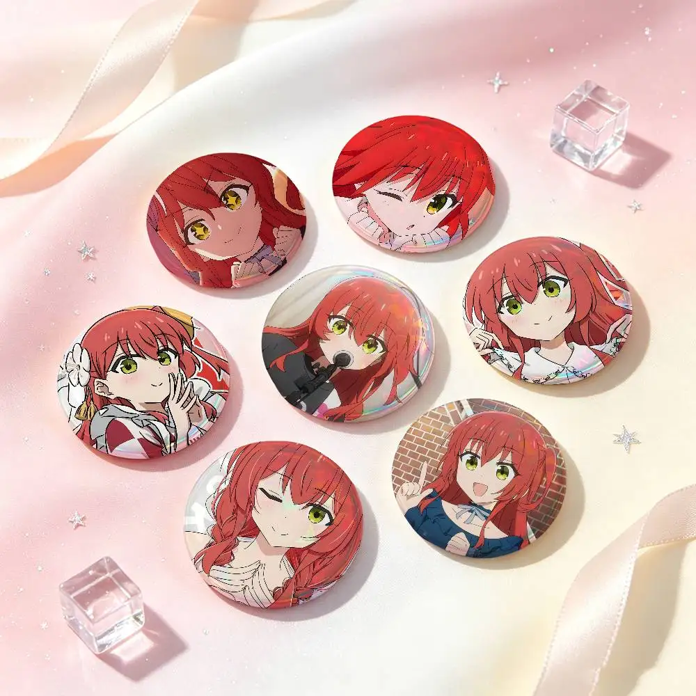 Ikuyo Kita Anime Figure Badges 25 32 44 58 75 Mm Round Cosplay Pin Bag Decor Fans Collect Friends Gifts Brooch Souvenir