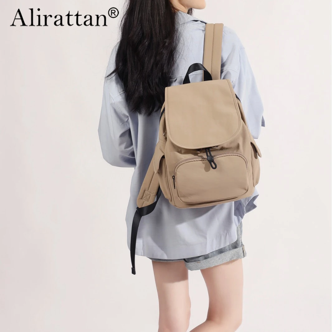 Alirattan 2026 New Canvas Leisure Backpack Large Capacity Multi-Purpose Backpack Leisure Travel Bag
