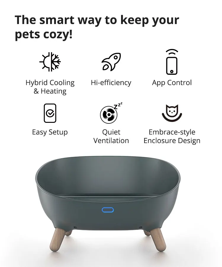 Custom Small Dog Cat Nest Kitten Teddy Comfortable Sofa Cat Beds Wholesale Luxury Pad Electric Heat Mat Warming Bed
