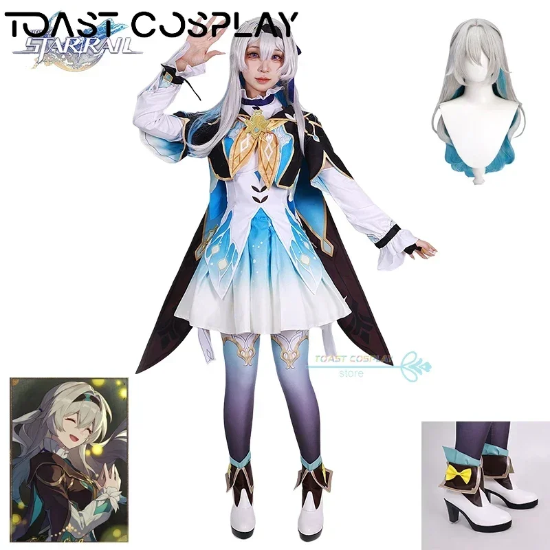 Firefly Cosplay Game Honkai Star Rail Firefly Cosplay Costume Dress Wig Shoes Full Set Women Role Play Carnival Party Clothes