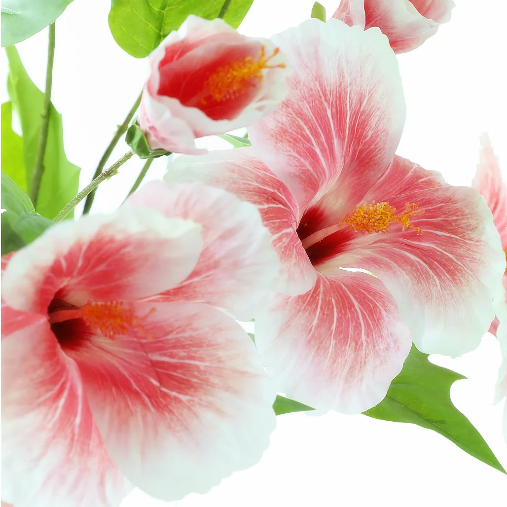 1 PCS Artificial Hibiscus Silk Flowers Home Decor Garden Decoration Gift F1128