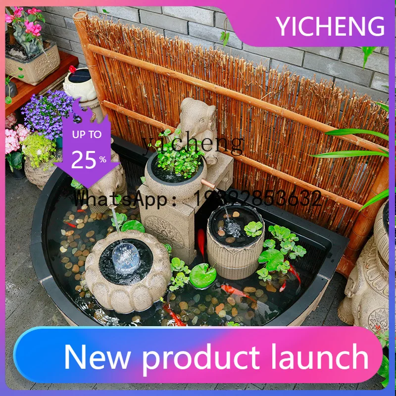 A30  courtyard fish pond flowing water outdoor garden fountain landscaping arrangement water landscape decoration ornament