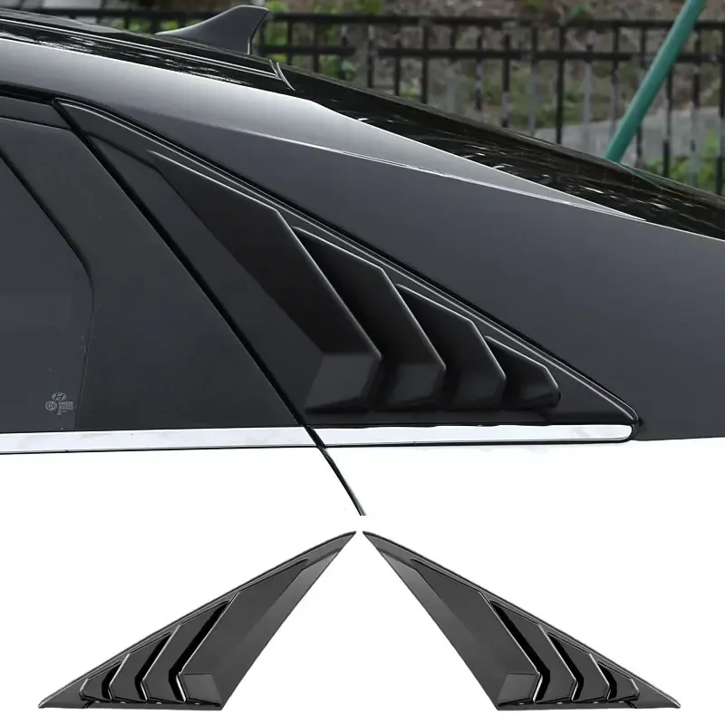 New! Window Louver for Hyundai Elantra Avante CN7 Quarter Side Scoop Cover Vent Black Spoiler 2020 To 2022 Decorative Accessorie