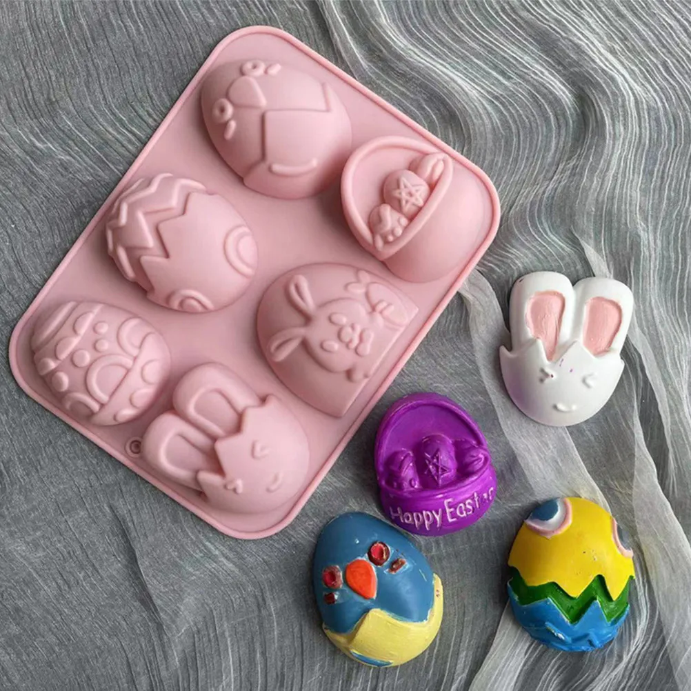 

3Pcs Silicone Rabbit Molds Easter Bunny Chocolate Baking Molds Small Fondant Candy Cake DIY Party Decor Heat Resistant Safe