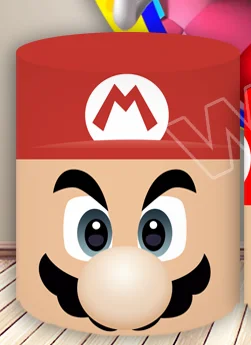 Fondo redondo de Super Mario Bros, fondo de cumpleaños de princesa melocotón, cubierta de cilindro de Mario Toad Luigi, accesorio de decoración de cumpleaños para niño